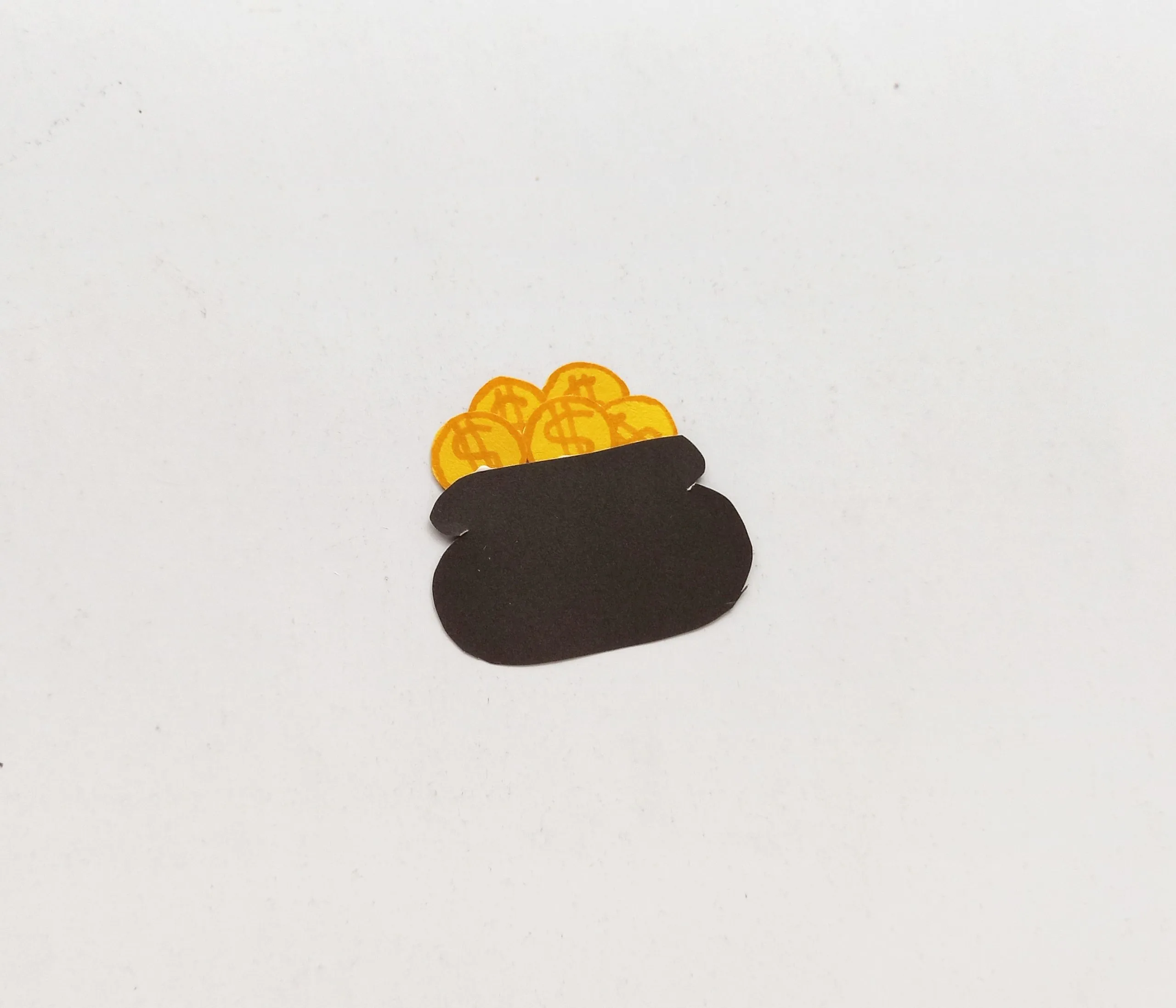 paper pot of gold craft for pop up card