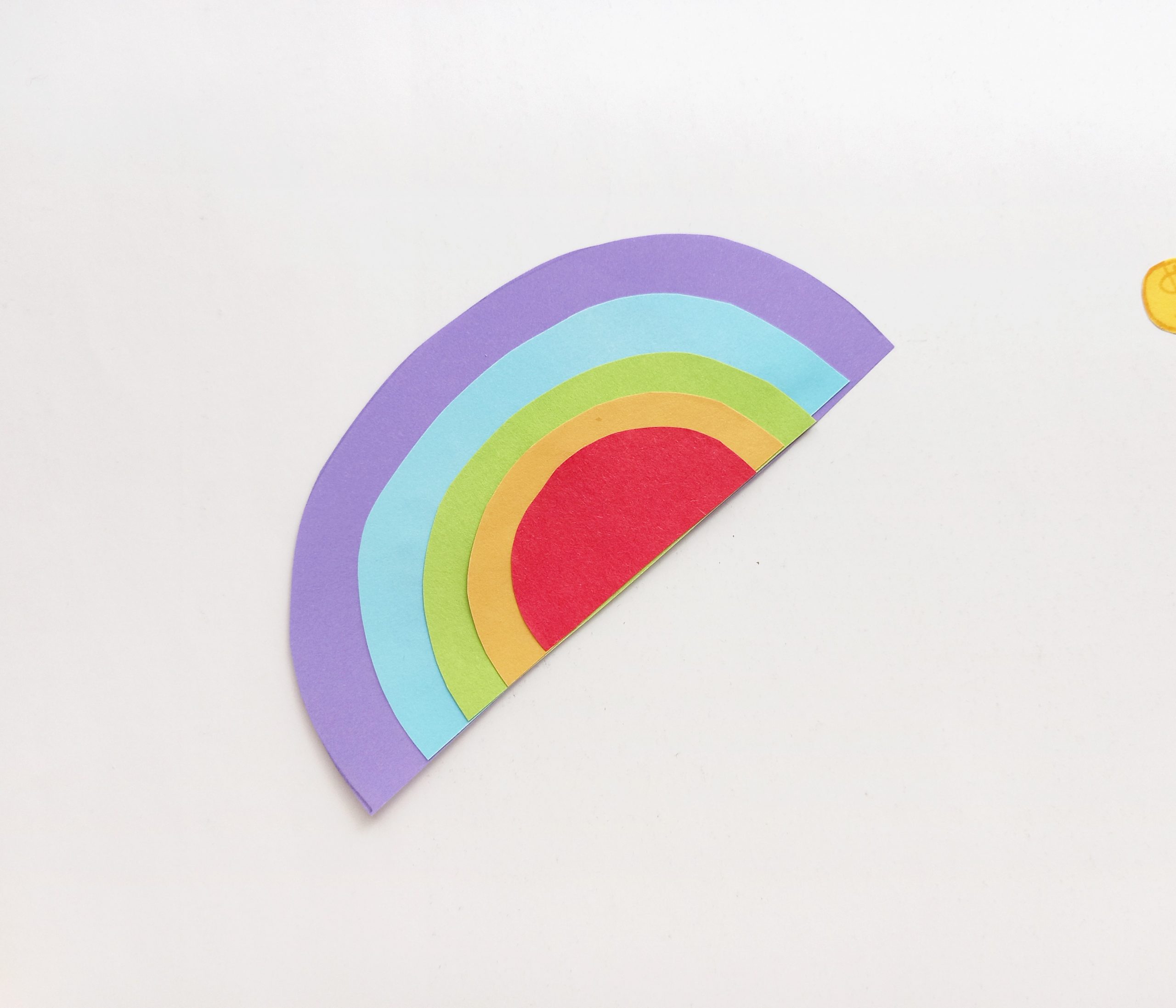 paper rainbow for pop up card