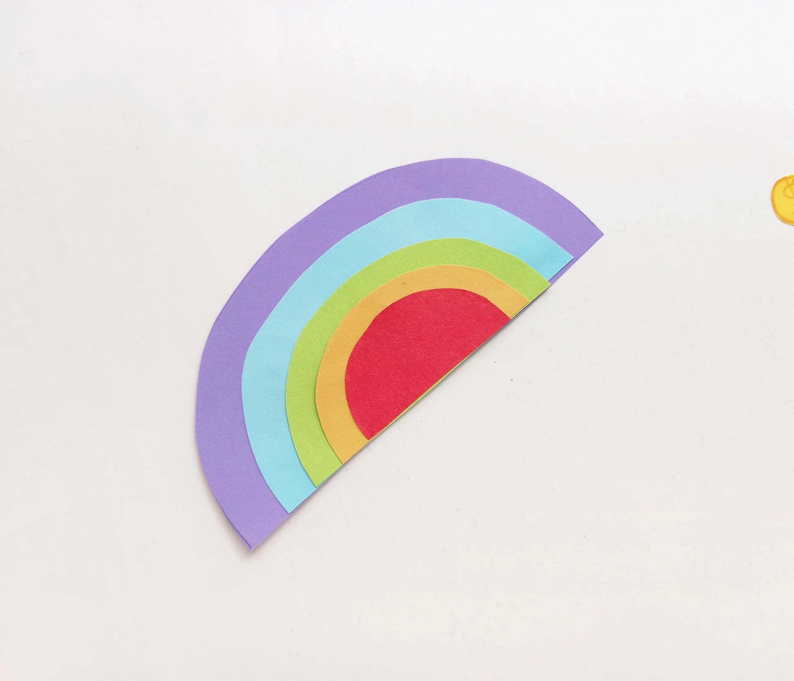 paper rainbow for pop up card