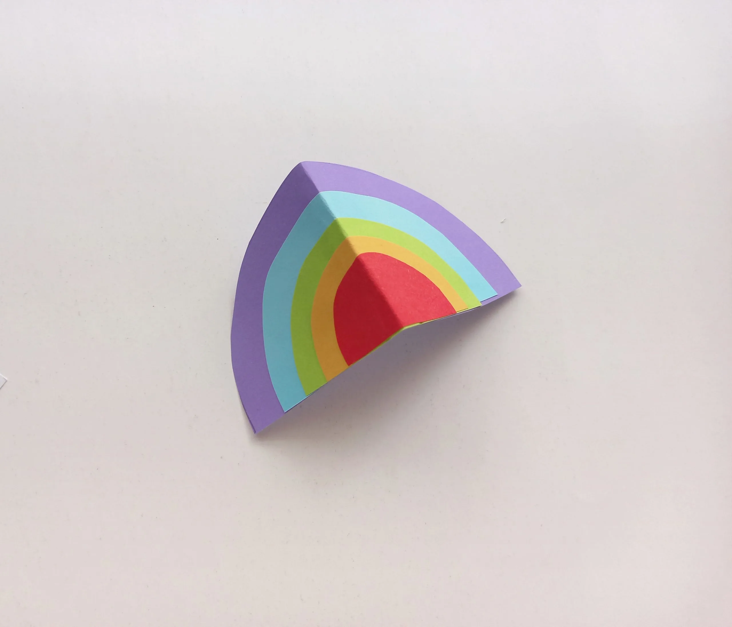 rainbow pop up card process