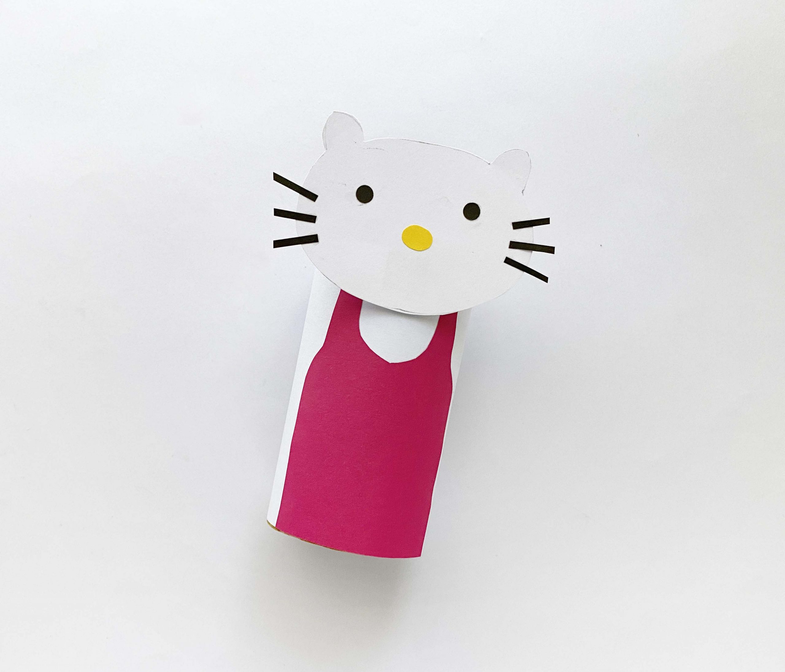 how to make Hello Kitty from a paper roll
