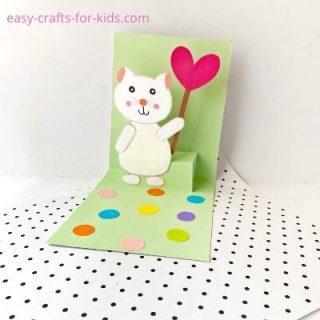 diy cat pop up card