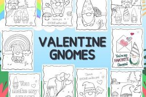 gnome valentine printable coloring sheets