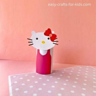 hello kitty cardboard tube craft for kids