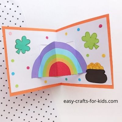 how to make a rainbow pop up card