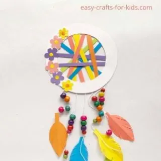 paper dream catcher craft for kids