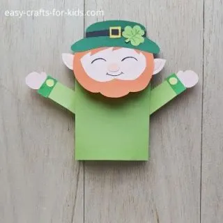leprechaun st patricks day puppet craft