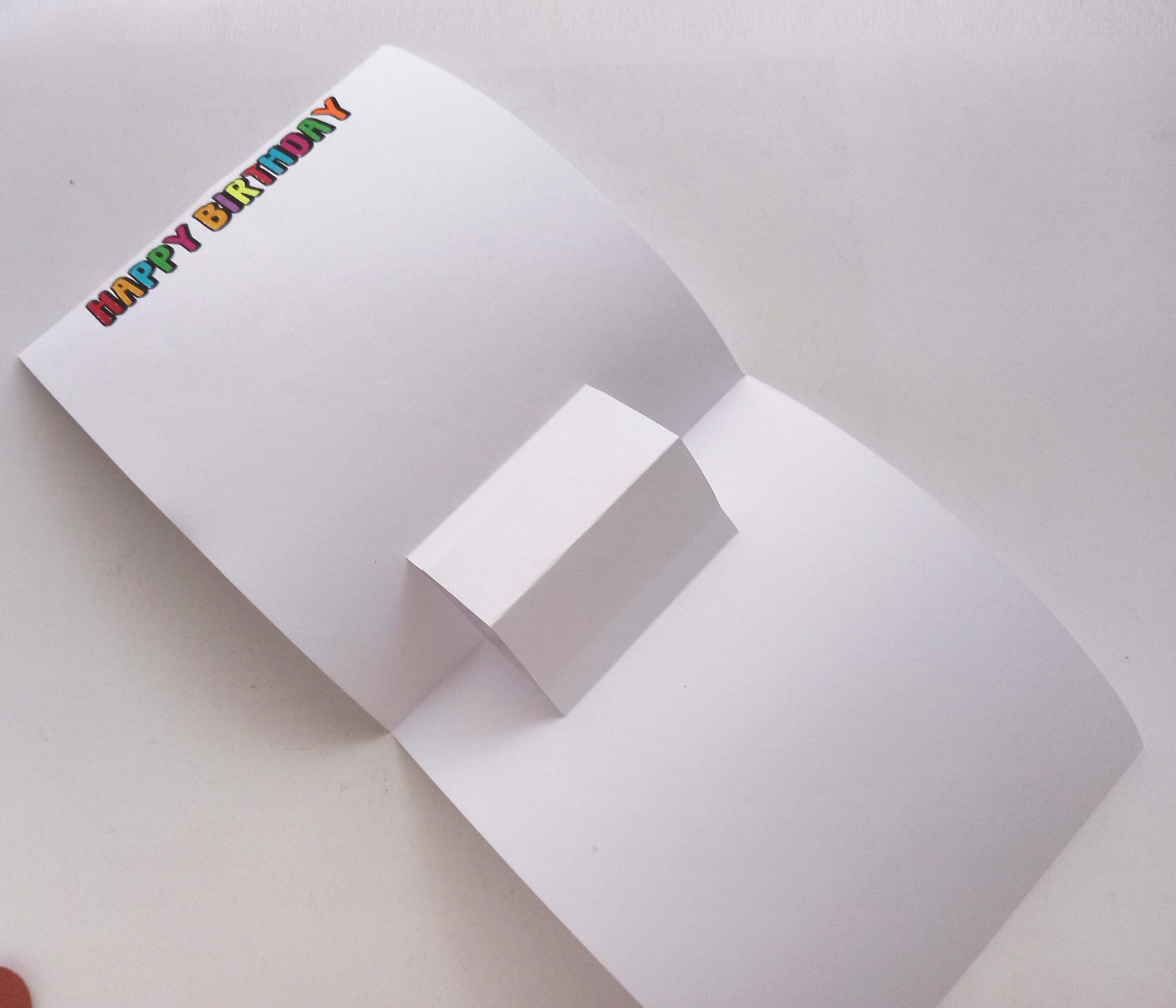 pop up Birthday card instructions