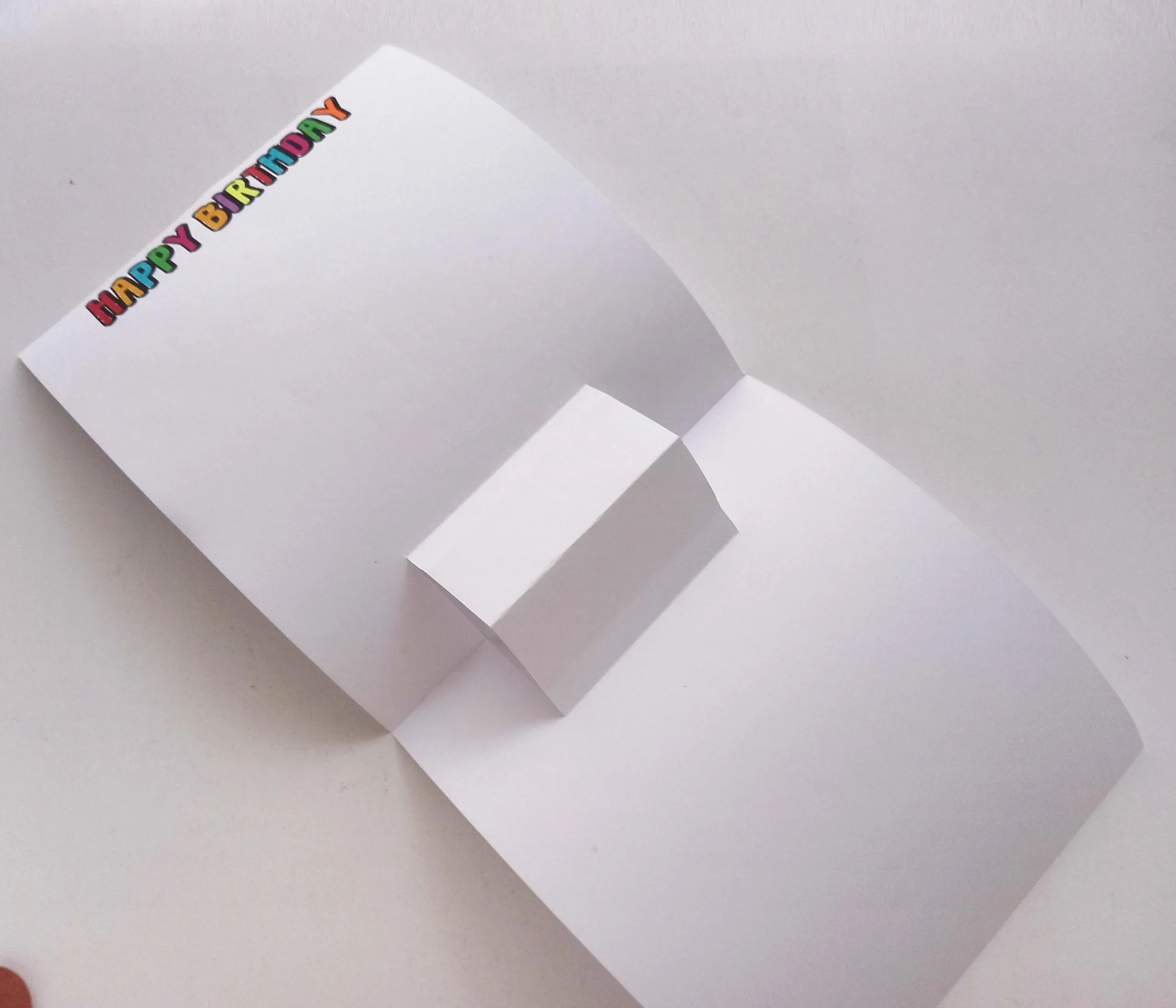 pop up Birthday card instructions