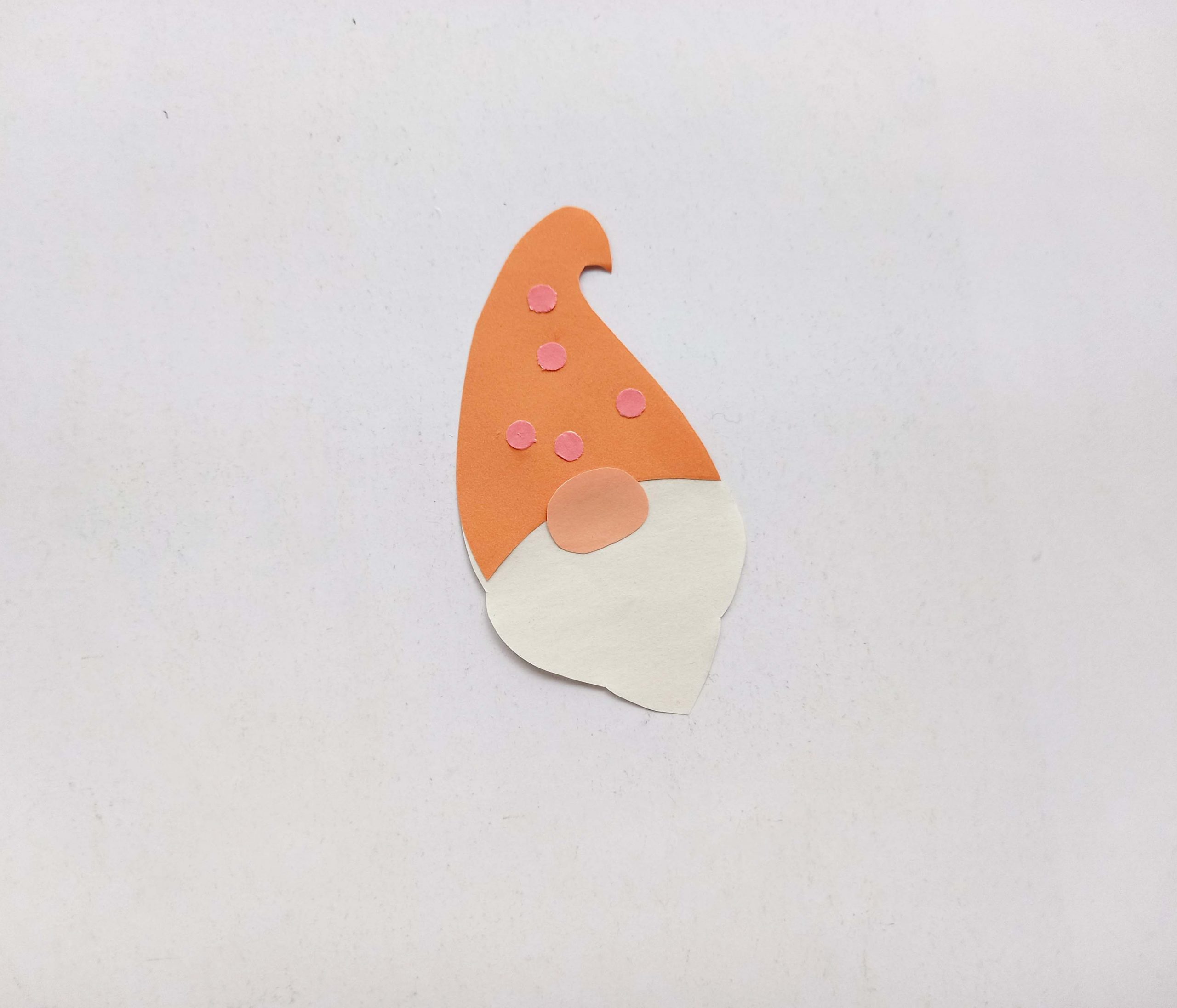 how to make a paper gnome Birthday card