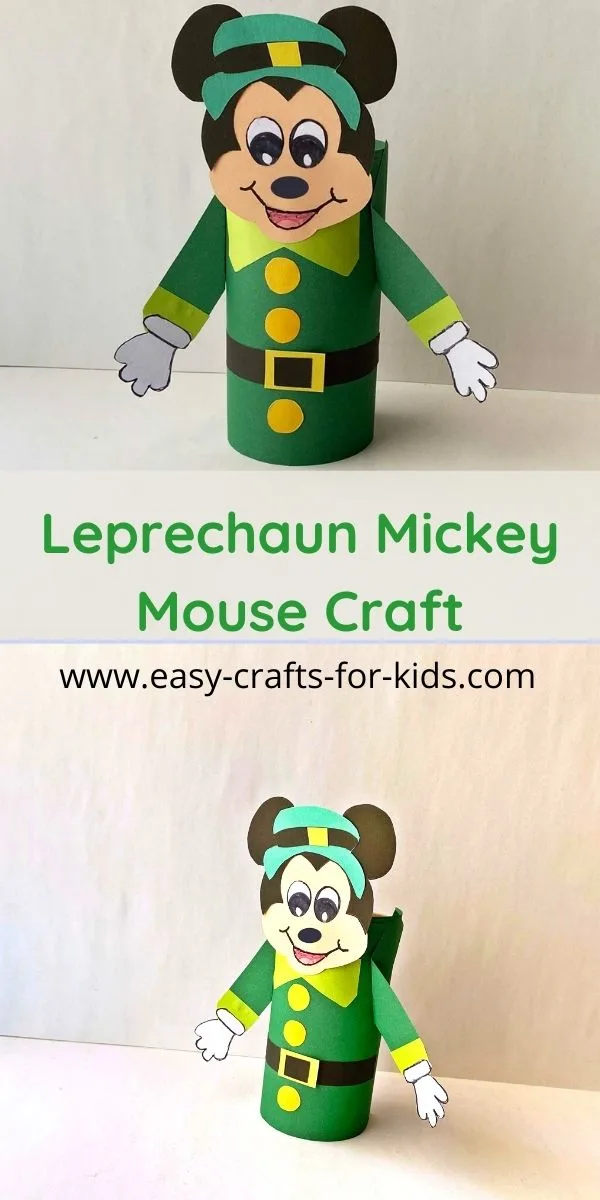 Leprechaun Mickey Mouse Craft with Toilet Paper Roll