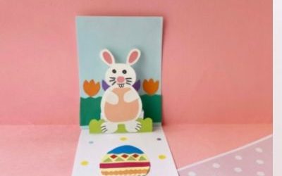 bunny easter pop up card