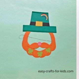 diy leprechaun mask for st patricks day