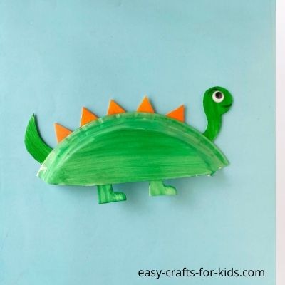 easy dinosaur craft with paper plate