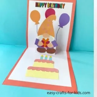 gnome pop up birthday card idea