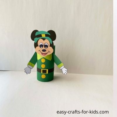 Leprechaun Mickey Mouse Craft with Toilet Paper Roll