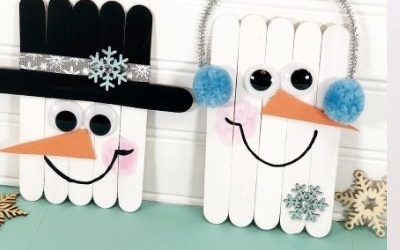 popsicle stick snowman craft
