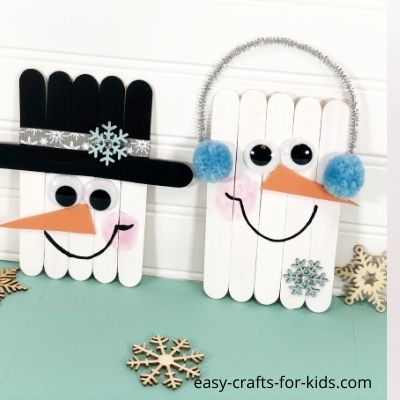 popsicle stick snowman craft