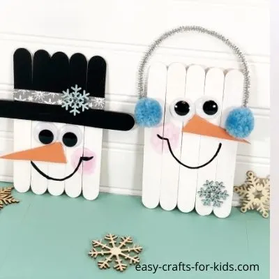 popsicle stick snowman craft