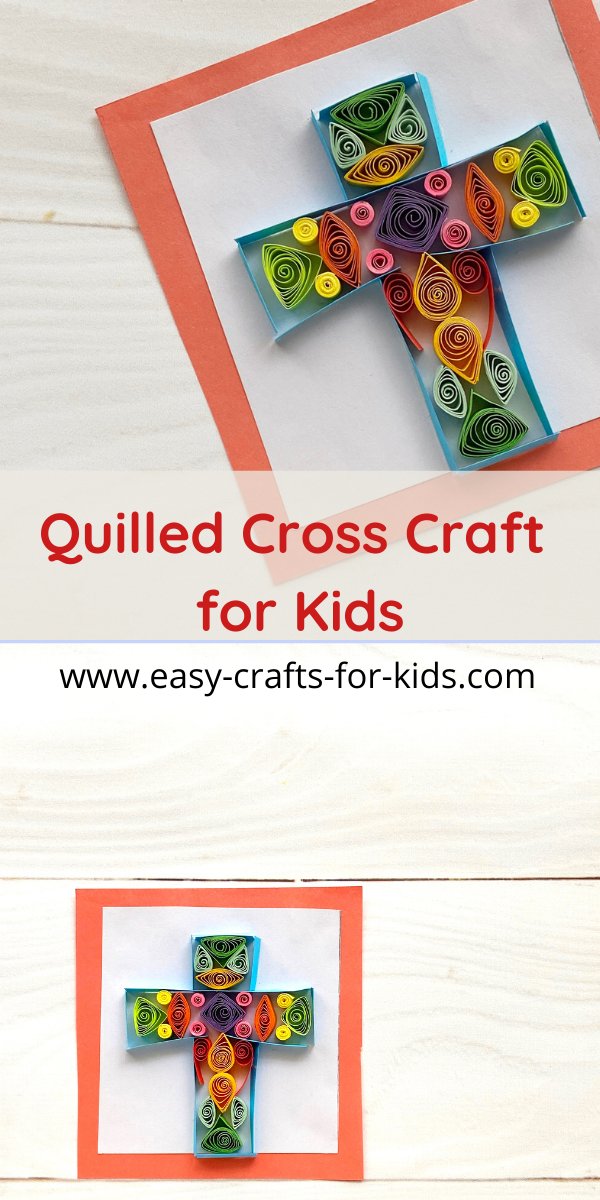 quilled cross craft for kids