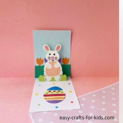 bunny easter pop up card