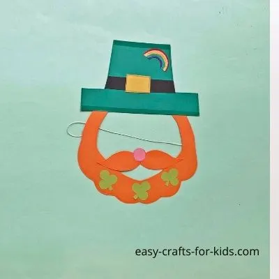 diy leprechaun mask for st patricks day