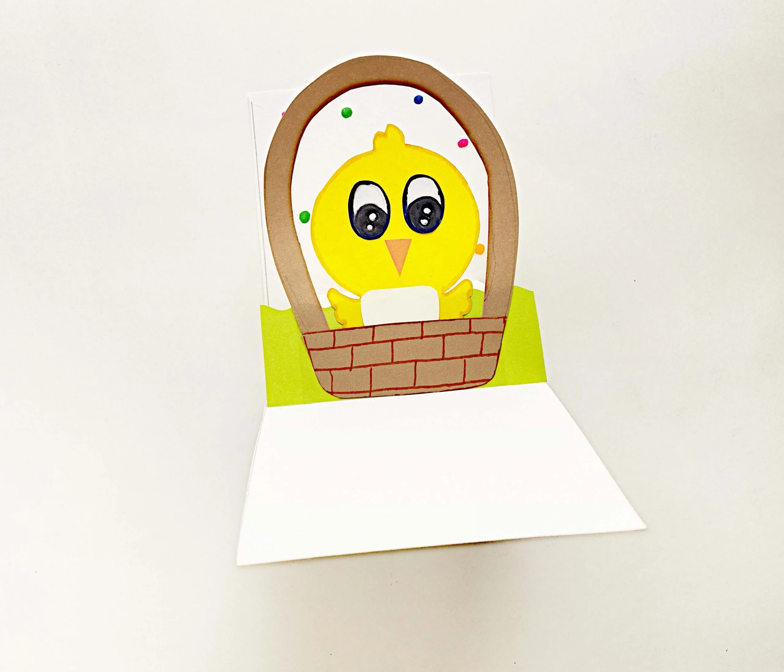 how to make an Easter pop up card with a chick