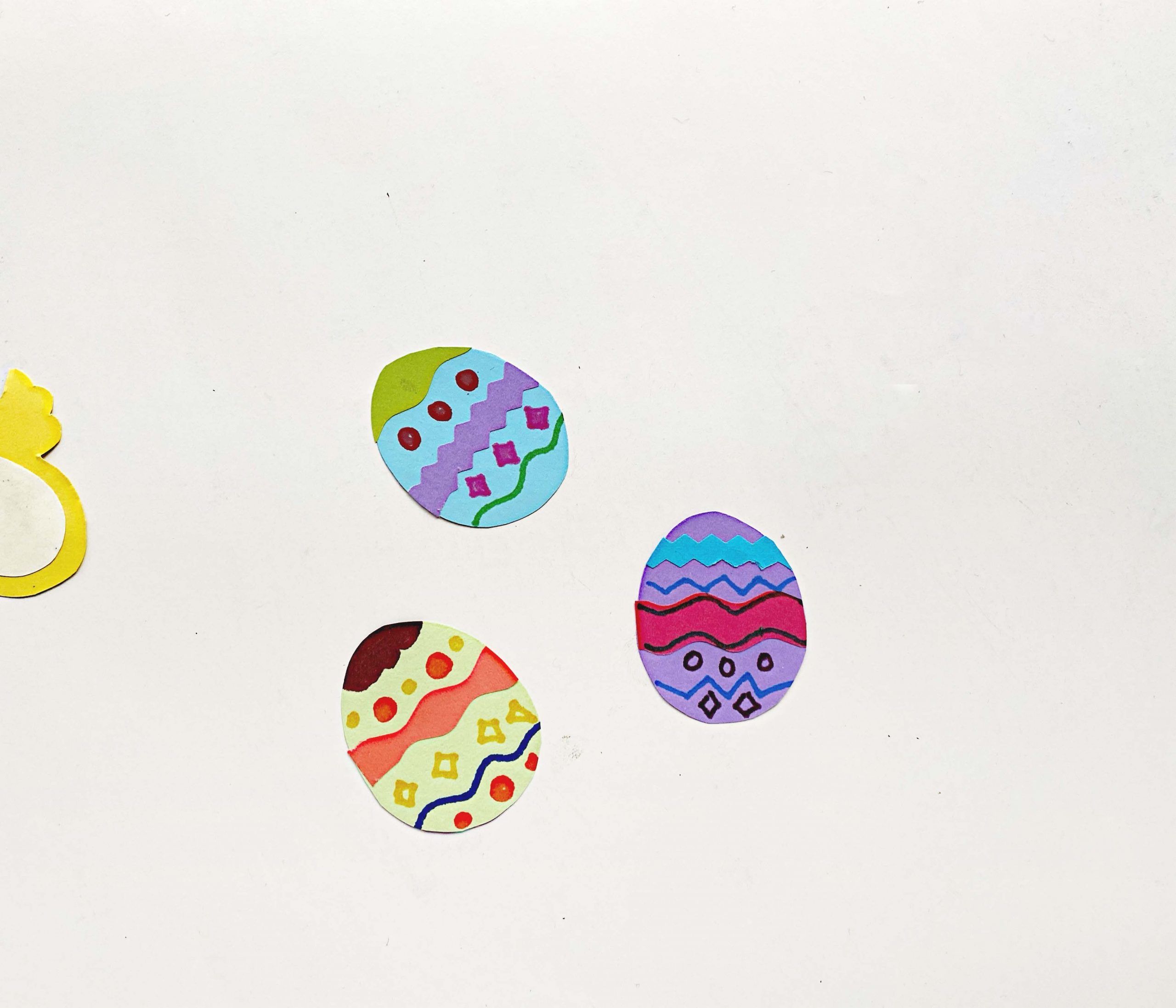 decorated paper easter egg craft