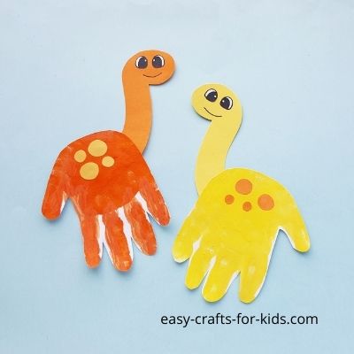 dinosaur handprint art for kids