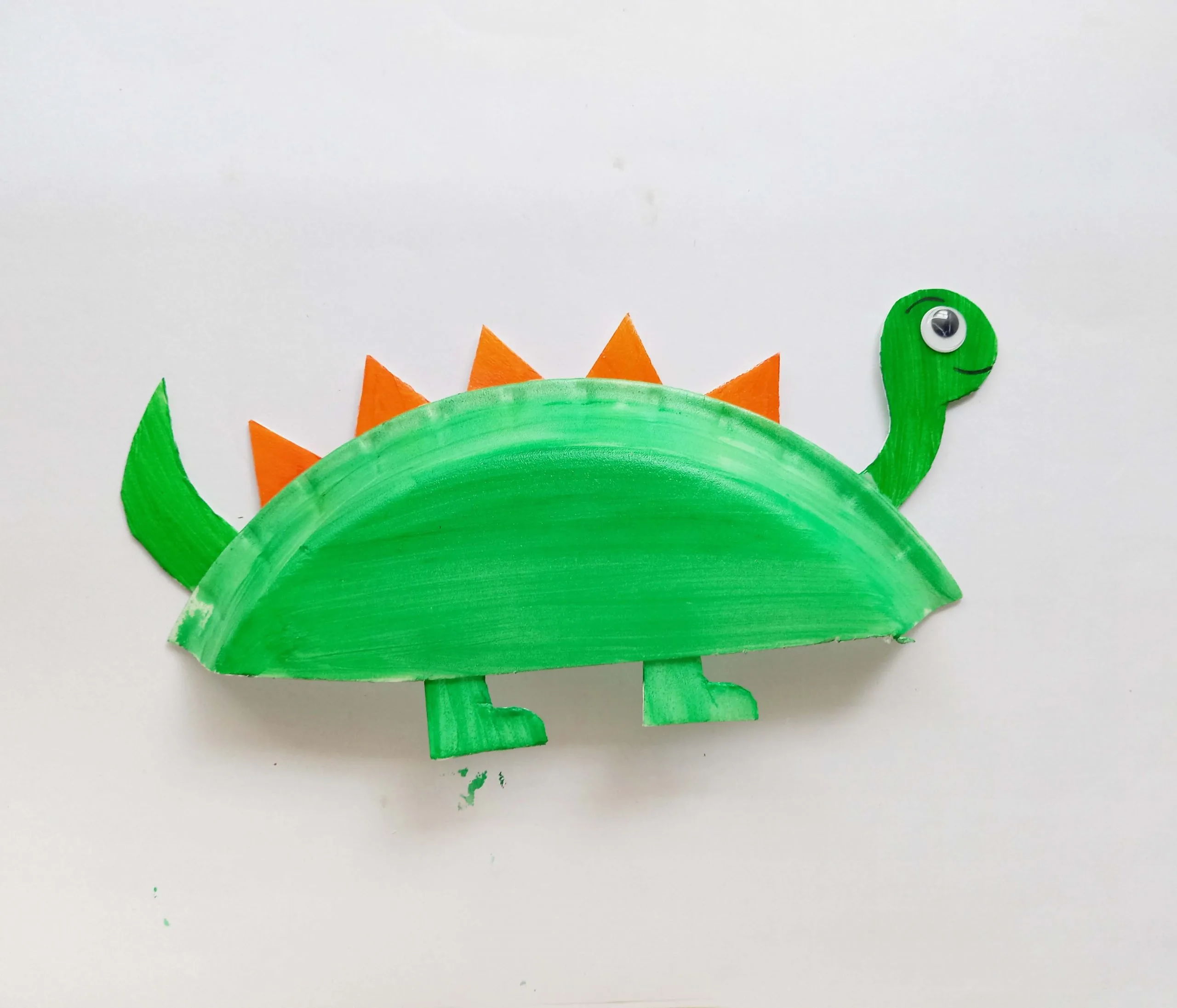 dinosaur craft with paper plate