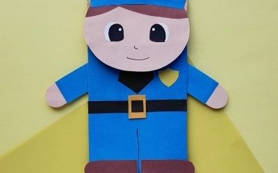 policeman puppet craft