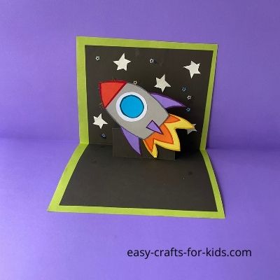 How to Make a Rocket Pop Up Card for Kids