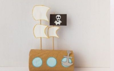 toilet paper roll pirate ship