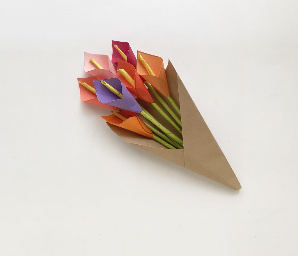 How to Make Paper Flower Bouquet Craft for Kids