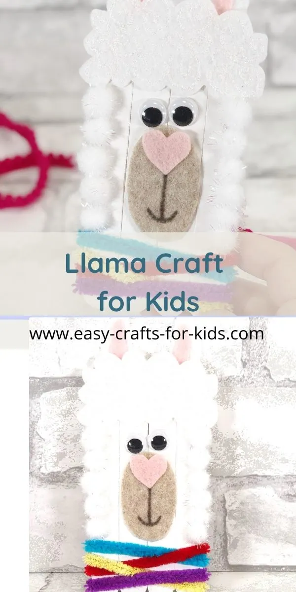Llama Craft with Popsicle Sticks