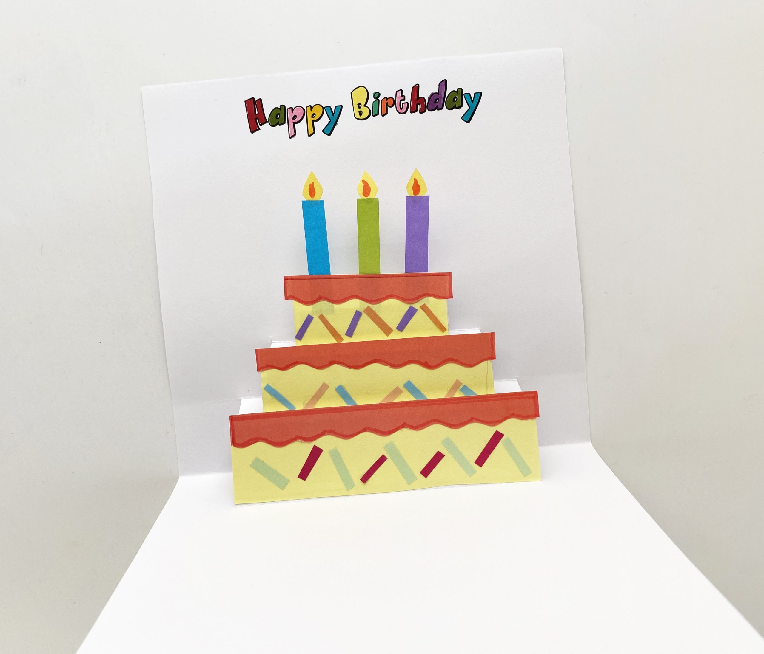 birthday cake pop up card picture