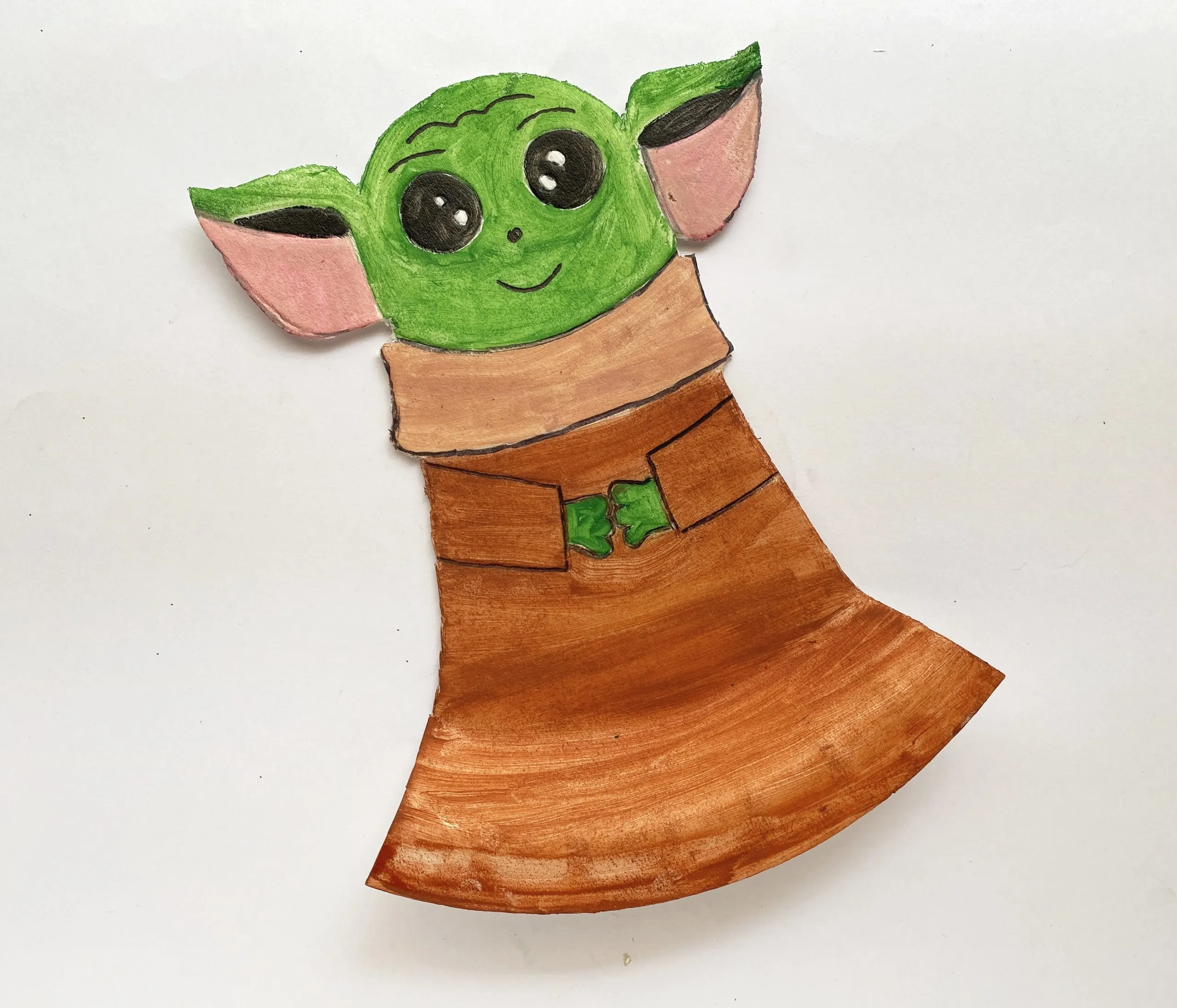 easy Yoda Star Wars paper plate craft