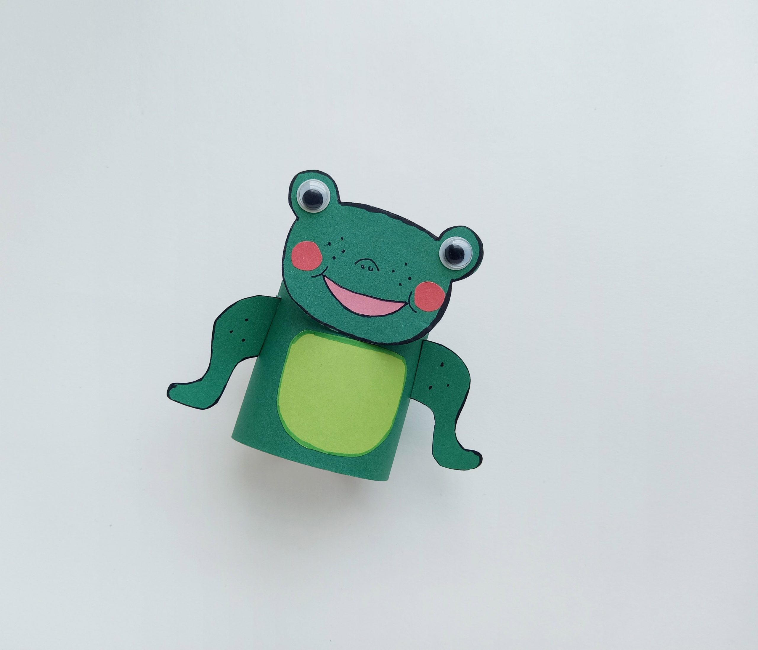 how to make a frog using a toilet paper roll
