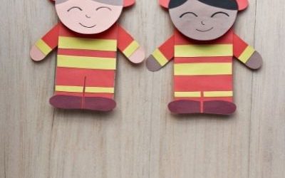 easy fireman craft with paper bag
