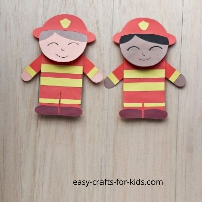 DIY Firefighter Craft – Make a Fireman Puppet