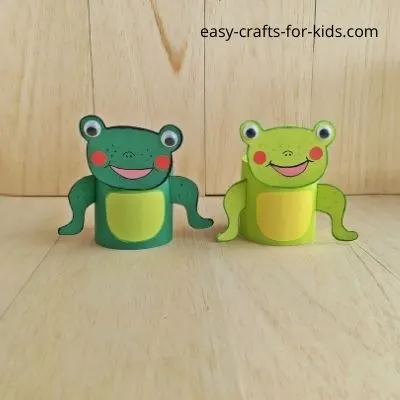 easy frog craft with toilet paper roll