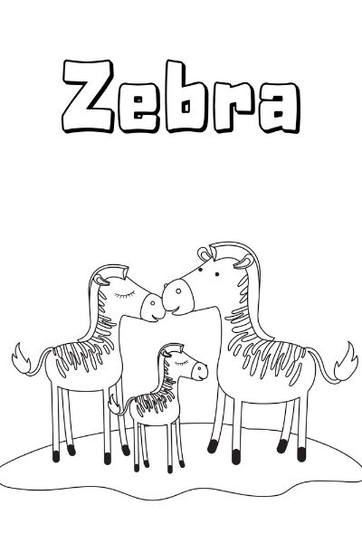 zebra coloring page