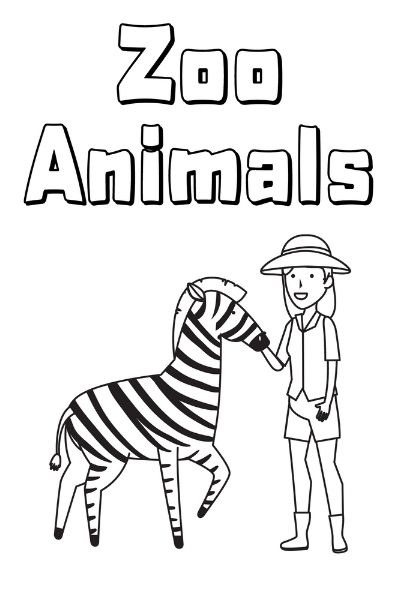 zoo keeper coloring page