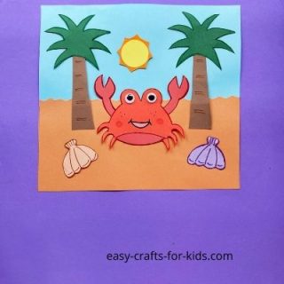beach paper craft for Summer