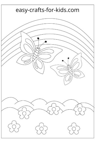 butterfly coloring page for toddlers