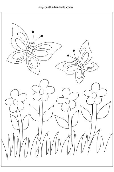 free butterfly coloring page