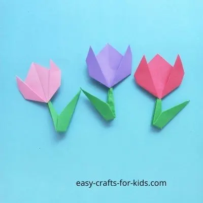 how to make origami tulip