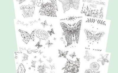 printable butterfly coloring pages free