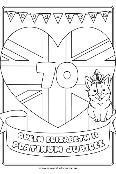 queen elizabeth jubilee colouring page