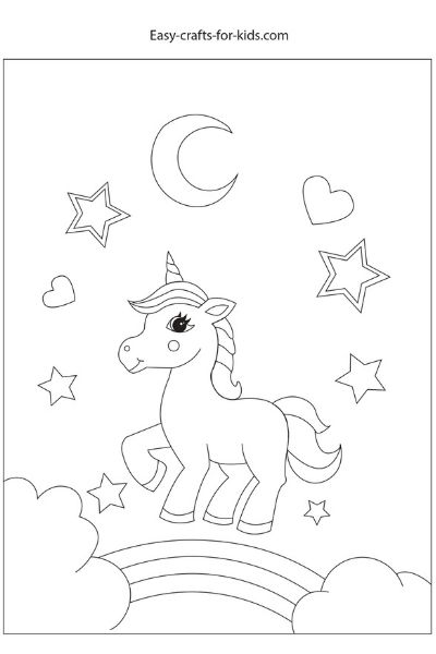 unicorn printable coloring page